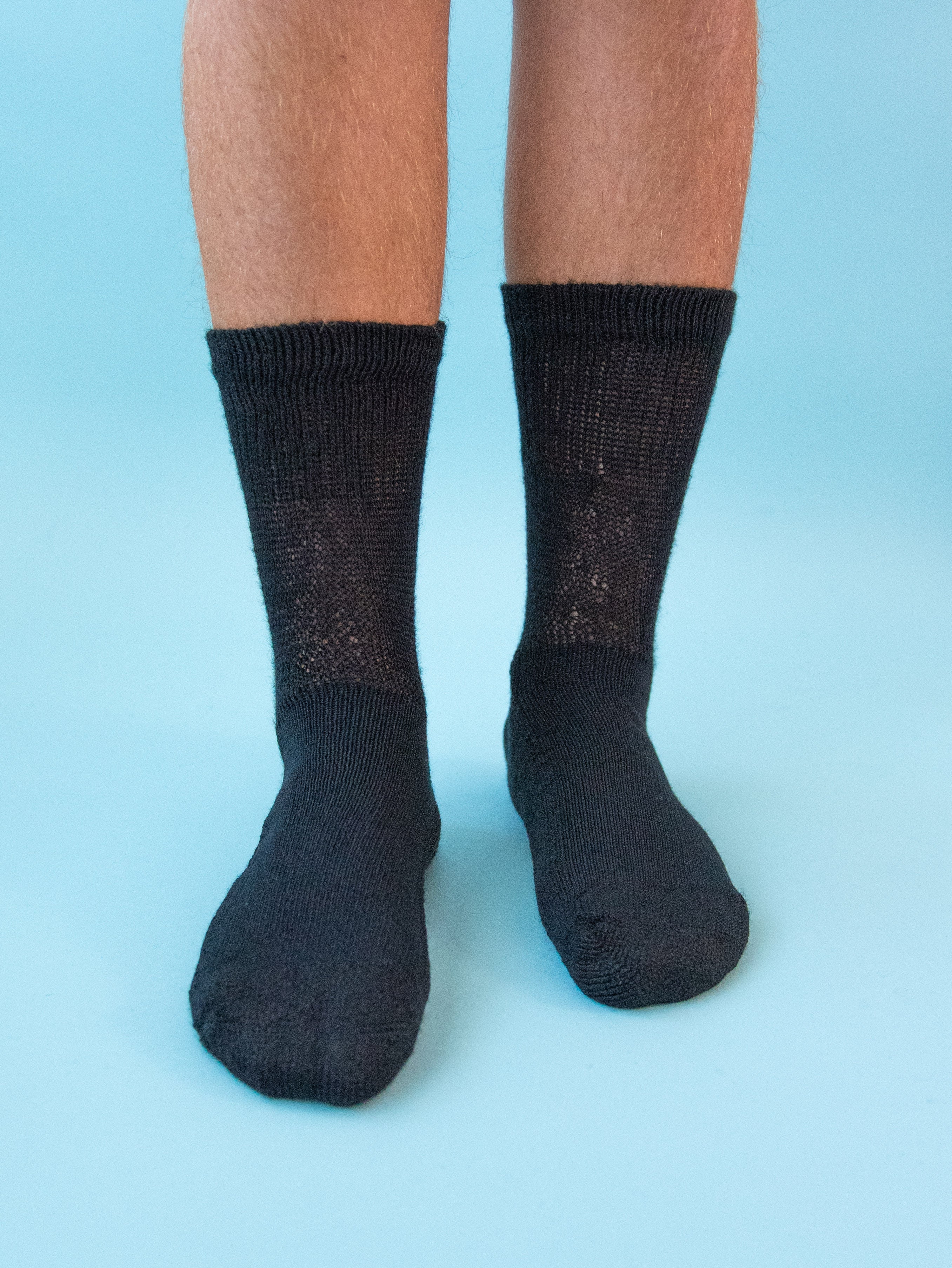 Sensitive Wide Fit Crew Black