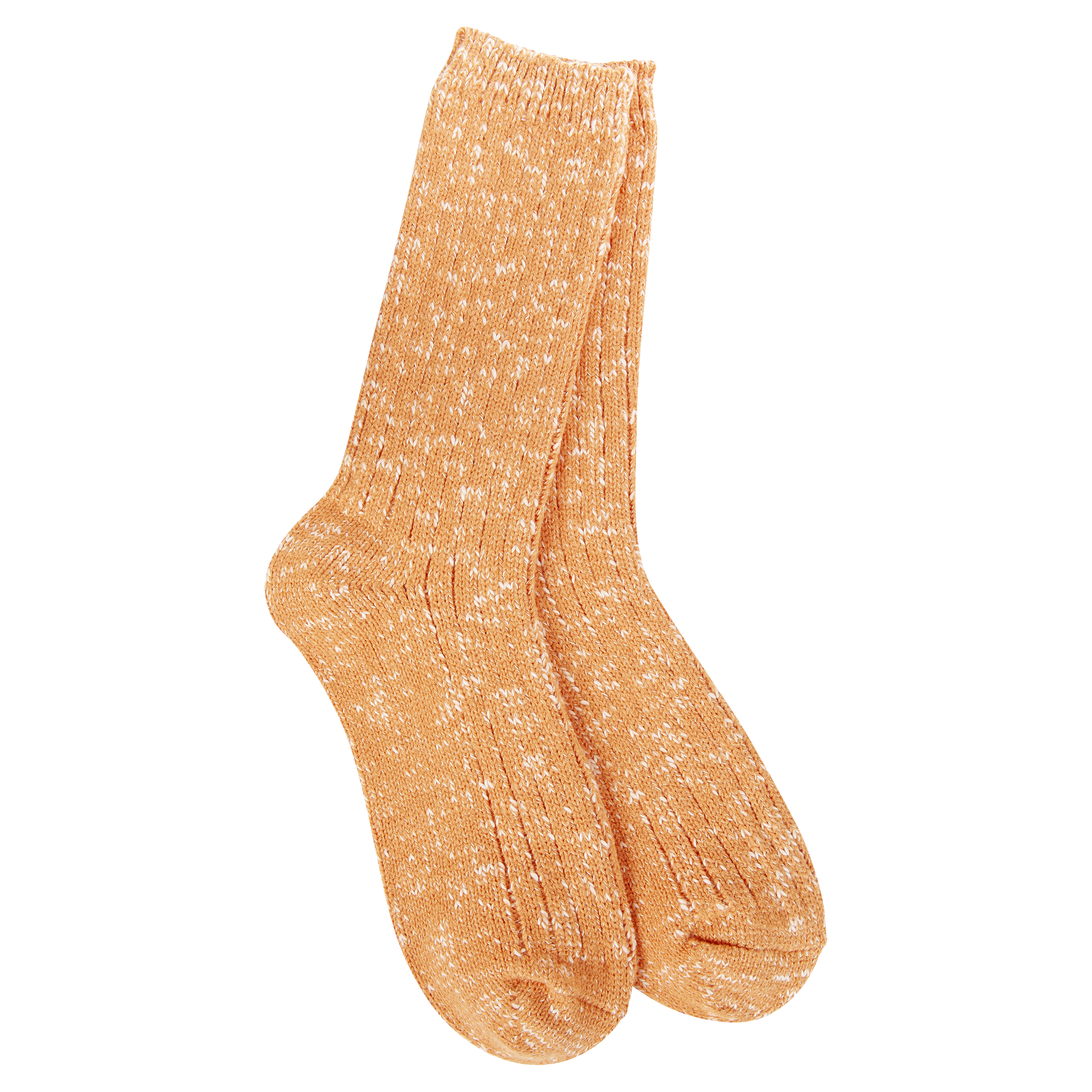 Cotton Slub Marled Crew Orange