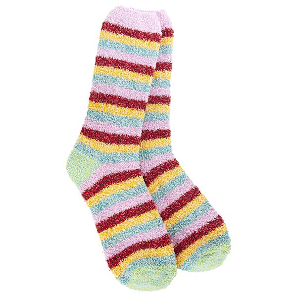 Cozy Garden Stripe Crew | Striped Socks | Colorful Socks | World's
