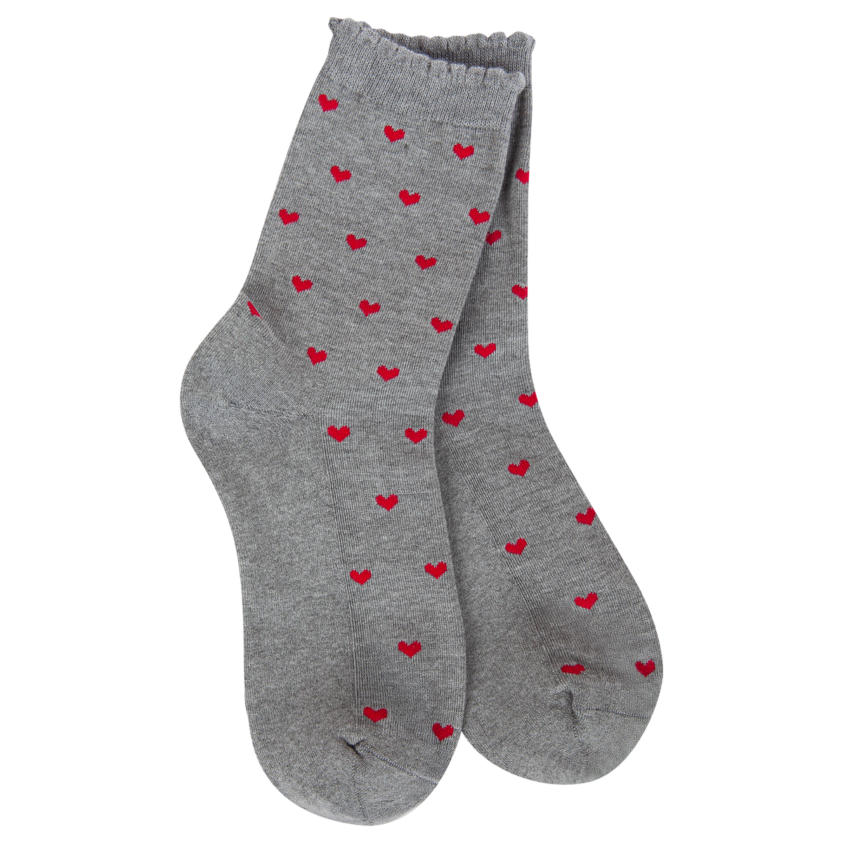 Weekend Scallop Heart Mini Crew | Soft Heart Scalloped Socks