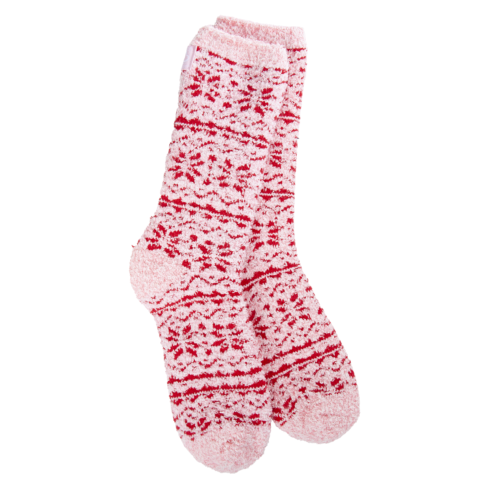 Holiday Cozy Winter Crew Fair Isle Pink