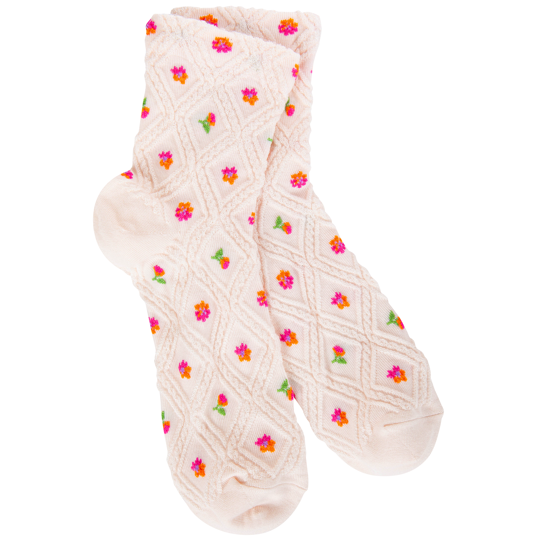 Lattice Quarter Rosebud Pink Orange Bud