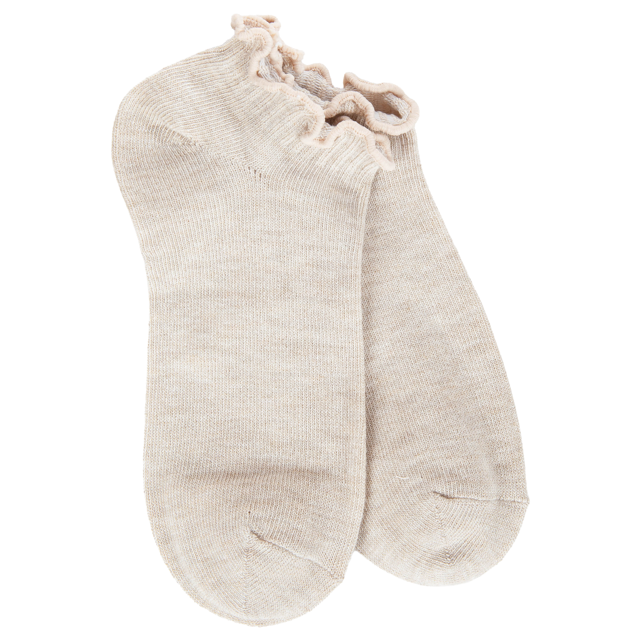 Weekend Low Ruffle Heather Oatmeal
