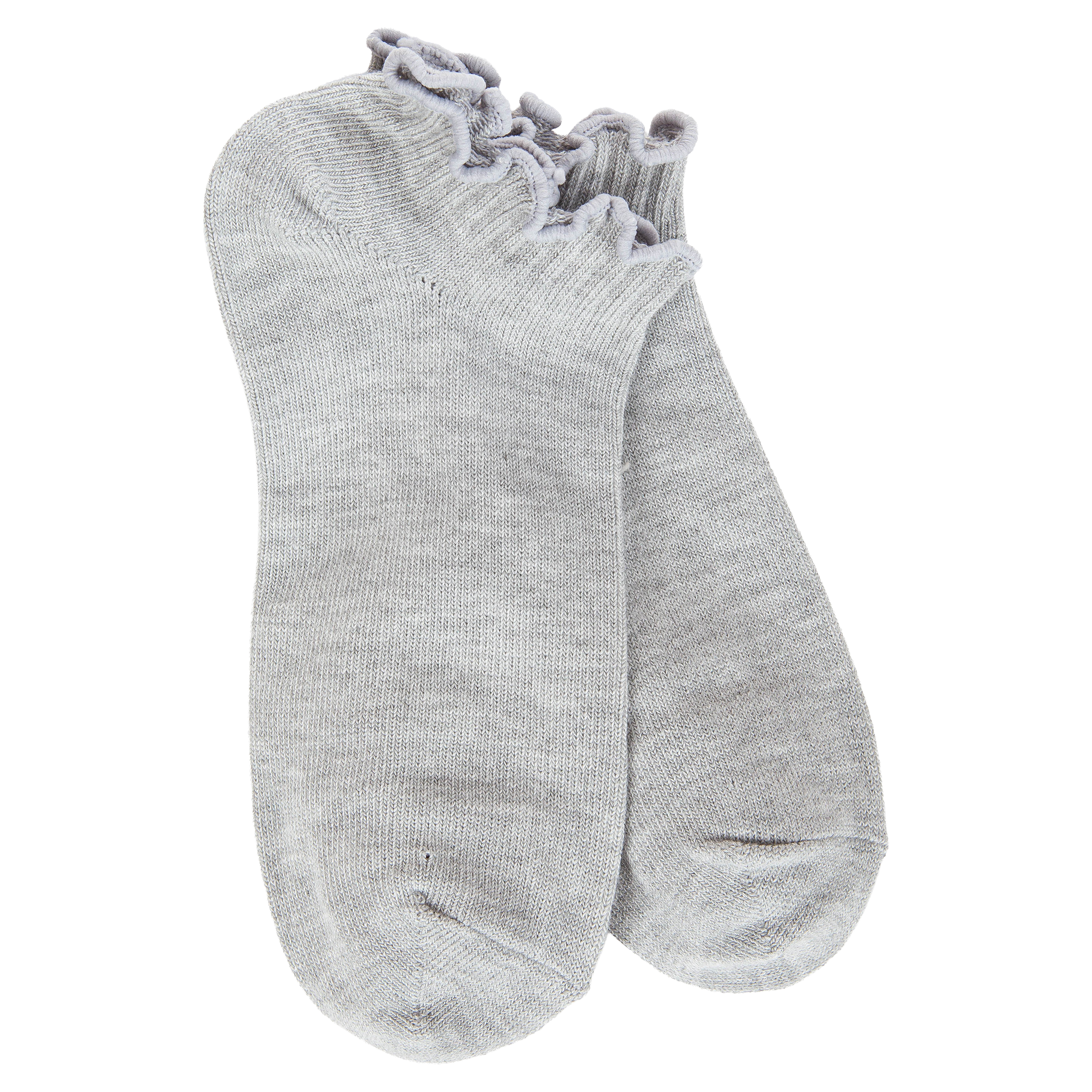Weekend Low Ruffle Light Heather Grey