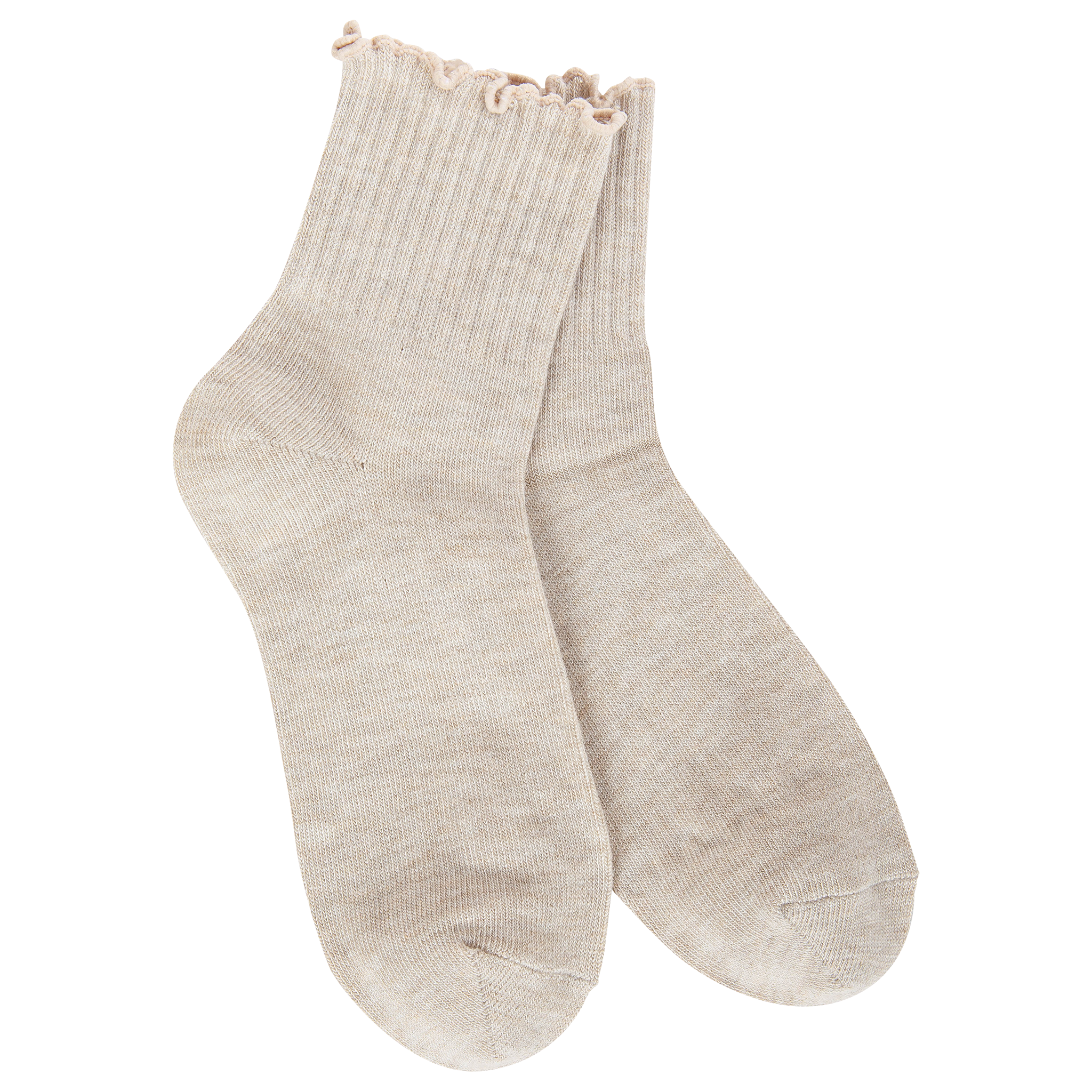 Weekend Quarter Ruffle Heather Oatmeal