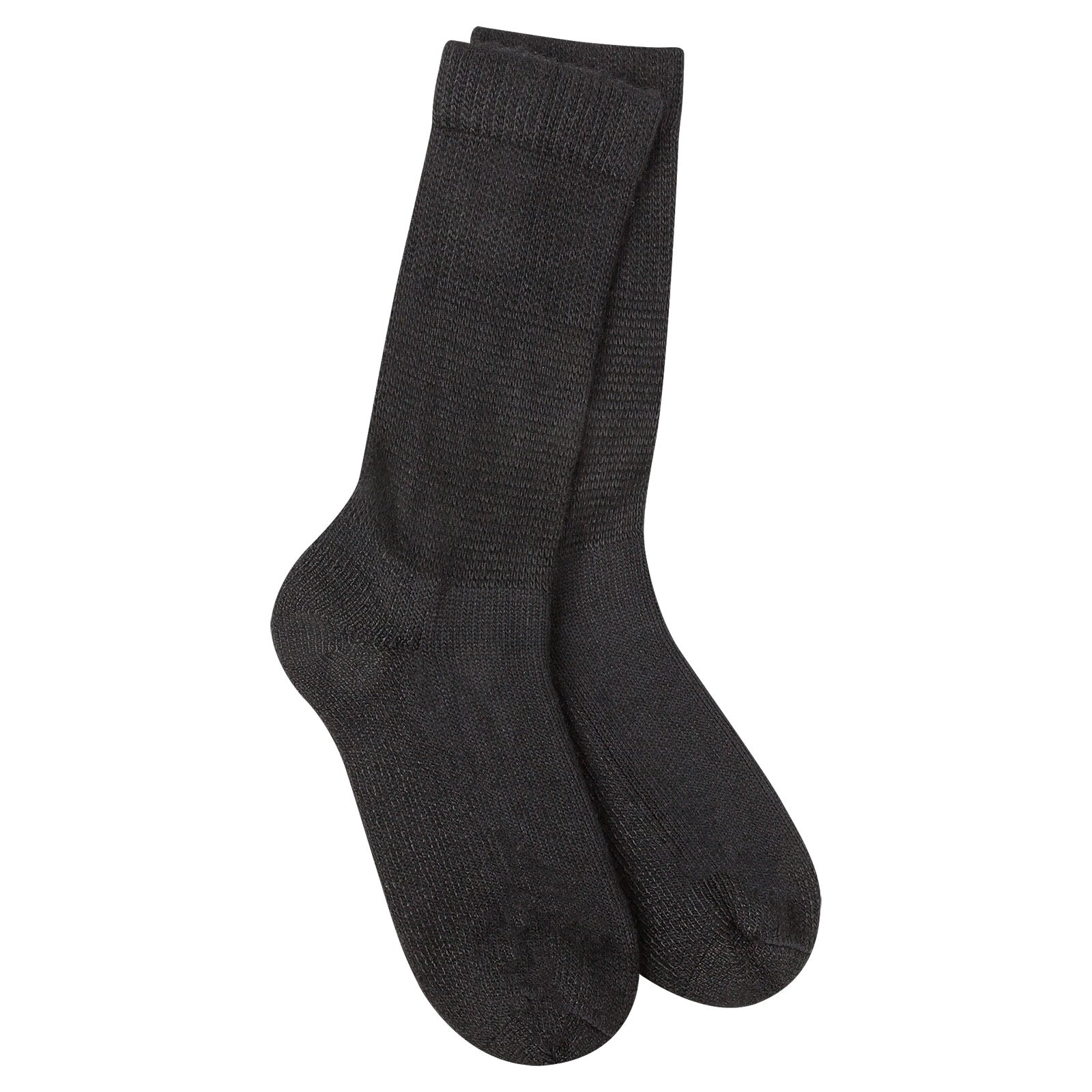 Extra Wide Sock Company Unisex Comfort Fit Crew Socks Black Size