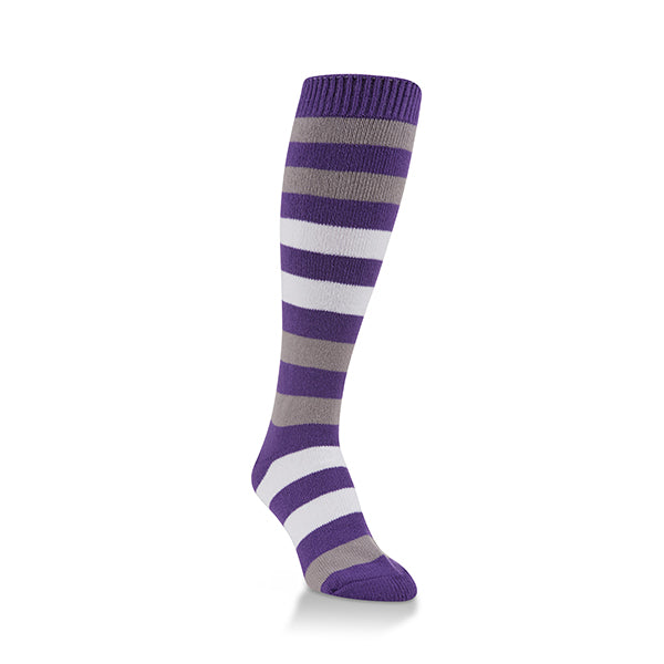 Team Tri-Color Rugby Knee-high Purple/Grey/White