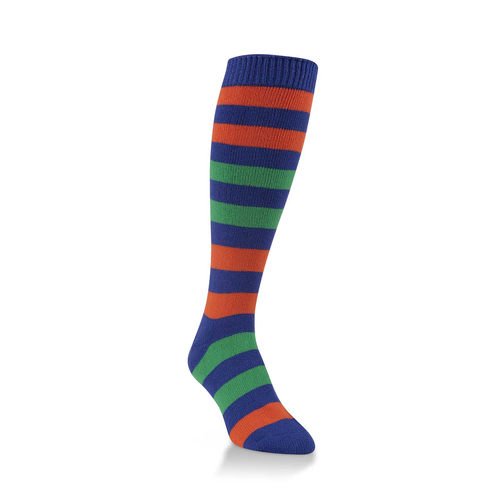 Team Tri-Color Rugby Knee-high Blue/Orange/Green